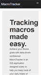 Mobile Screenshot of macrotrackerapp.com