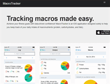 Tablet Screenshot of macrotrackerapp.com